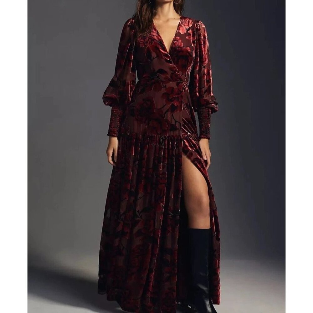 Hutch Floral Velvet Dress Womens S Petite Romance Enchanting Whimsygoth